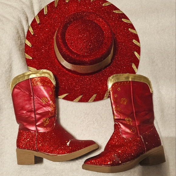 Jessie toy story sparkly hat and boots - Picture 1 of 6